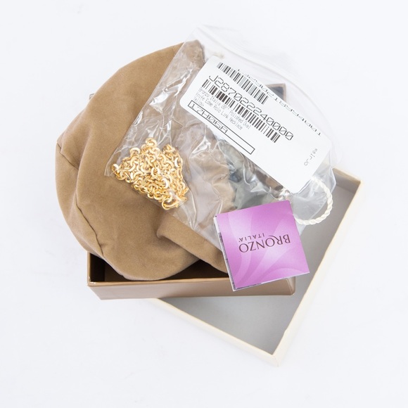 Oval knife edge rolo link gold over bronze 20” chain necklace Bronzo Italia - Picture 8 of 9